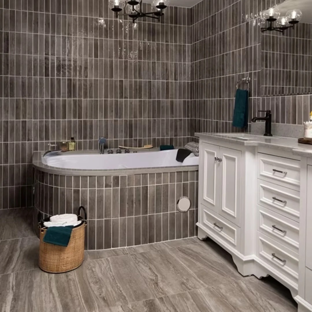 Custom tub surround tile by MrImproveIt Remodeling